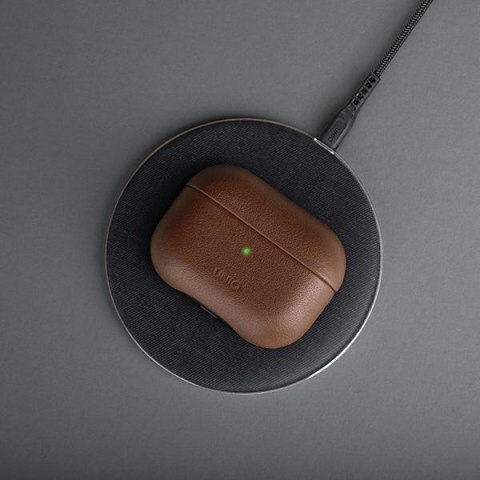 UNIQ etui Terra AirPods ProGenuine Leather oliwkowy/olive