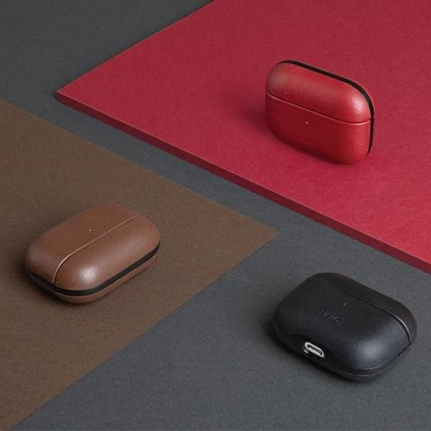 UNIQ etui Terra AirPods ProGenuine Leather oliwkowy/olive