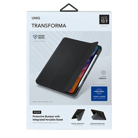 UNIQ etui Transforma Rigor iPad Air 10,9" (2020) szary/charcoal grey Antimicrobial