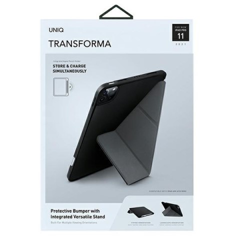 UNIQ etui Transforma iPad Pro 11" (2021/2020) iPad Air 10.9" (2022/2020) Antimicrobial czarny/ebony black