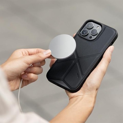 UNIQ etui Transforma iPhone 14 Plus / 15Plus 6.7" Magclick Charging czarny/ebony black