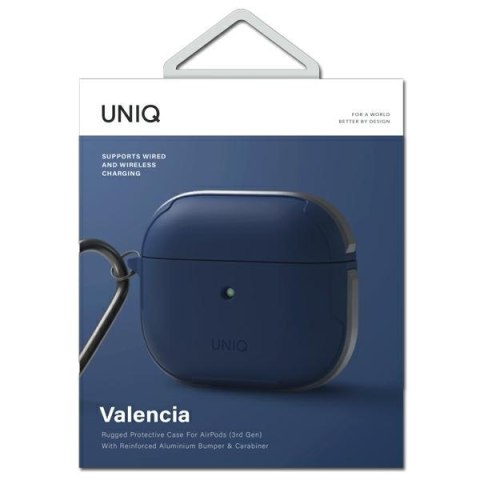 UNIQ etui Valencia AirPods 3niebieski/blue Antimicrobial