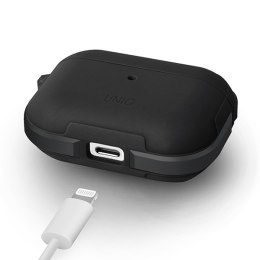 UNIQ etui Valencia AirPods Proczarny/midnight black Antimicrobial