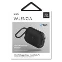 UNIQ etui Valencia AirPods Proczarny/midnight black Antimicrobial