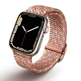 UNIQ pasek Aspen Apple Watch 40/38/41mm Series 1/2/3/4/5/6/7/8/9/SE/SE2/SE3 Braided DE różowy/citrus pink