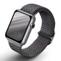 UNIQ pasek Aspen Apple Watch 40/38/41mm Series 1/2/3/4/5/6/7/8/9/SE/SE2/SE3 Braided szary/granite grey