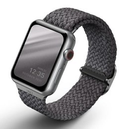 UNIQ pasek Aspen Apple Watch 40/38/41mm Series 1/2/3/4/5/6/7/8/9/SE/SE2/SE3 Braided szary/granite grey