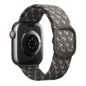 UNIQ pasek Aspen Apple Watch 44/42/45 mm Series 1/2/3/4/5/6/7/8/9/SE/SE2/SE3 Braided DE szary/pebble grey