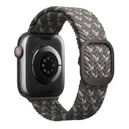 UNIQ pasek Aspen Apple Watch 44/42/45 mm Series 1/2/3/4/5/6/7/8/9/SE/SE2/SE3 Braided DE szary/pebble grey