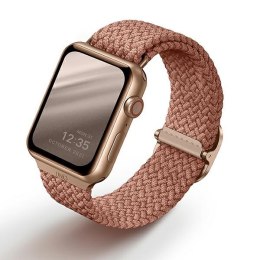 UNIQ pasek Aspen Apple Watch 44/42/45 mm Series 1/2/3/4/5/6/7/8/9/SE/SE2/SE3 Braided różowy/grapefruit pink