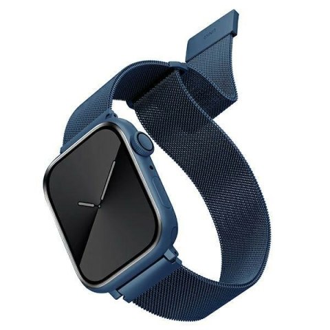 UNIQ pasek Dante Apple Watch Series 1/2/3/4/5/6/7/8/9/SE/SE2/SE3 38/40/41mm Stainless Steel niebieski/cobalt blue
