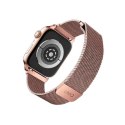 UNIQ pasek Dante Apple Watch Series 1/2/3/4/5/6/7/8/9/SE/SE2/SE3 38/40/41mm Stainless Steel różwo-złoty/rose gold