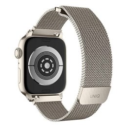 UNIQ pasek Dante Apple Watch Series 1/2/3/4/5/6/7/8/9/SE/SE2/SE3 38/40/41mm Stainless Steel starlight