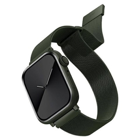 UNIQ pasek Dante Apple Watch Series 1/2/3/4/5/6/7/8/9/SE/SE2/SE3 38/40/41mm Stainless Steel zielony/green