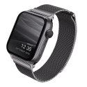 UNIQ pasek Dante Apple Watch Series 1/2/3/4/5/6/7/8/9/SE/SE2/SE3 42/44/45mm Stainless Steel grafitowy/graphite