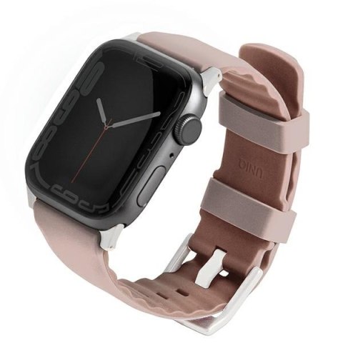 UNIQ pasek Linus Apple Watch Series 1/2/3/4/5/6/7/8/9/SE/SE2/SE3 38/40/41mm. Airosoft Silicone różowy/blush pink