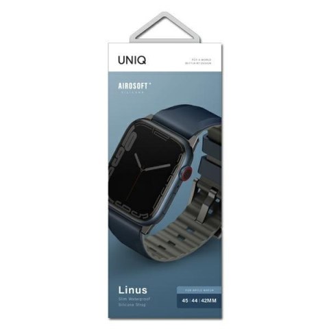 UNIQ pasek Linus Apple Watch Series 1/2/3/4/5/6/7/8/9/SE/SE2/SE3/Ultra/Ultra 2/Ultra 3 42/44/45/49mm. Airosoft Silicone nie