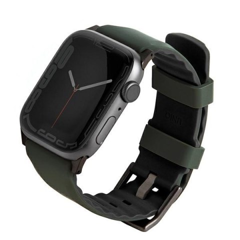 UNIQ pasek Linus Apple Watch Series 1/2/3/4/5/6/7/8/9/SE/SE2/SE3/Ultra/Ultra 2/Ultra 3 42/44/45/49mm. Airosoft Silicone zie