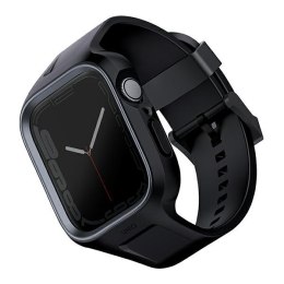 UNIQ pasek Monos 2in1 Apple Watch Strap + Case Series 4/5/6/7/8/9/SE/SE2/SE3 44/45mm. czarny/midnight black