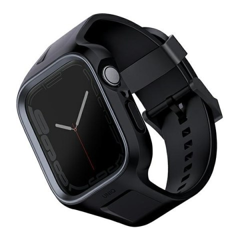 UNIQ pasek Monos 2in1 Apple Watch Strap + Case Series 4/5/6/7/8/9/SE/SE2/SE3 44/45mm. czarny/midnight black