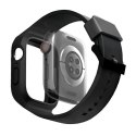 UNIQ pasek Monos 2in1 Apple Watch Strap + Case Series 4/5/6/7/8/9/SE/SE2/SE3 44/45mm. czarny/midnight black