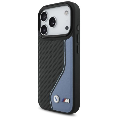 Etui BMW M Carbon Logo MagSafe do iPhone 17 Pro niebieski