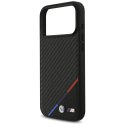 Etui BMW M Carbon Tricolor Line MagSafe do iPhone 17 Pro Max / 18 Pro Max czarny