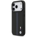 Etui BMW M Perforated Stripe Logo MagSafe do iPhone 17 Pro / 18 Pro niebieski