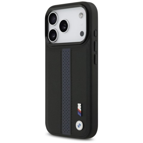 Etui BMW M Perforated Stripe Logo MagSafe do iPhone 17 Pro / 18 Pro niebieski