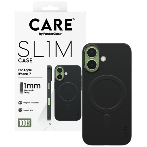 Etui CARE by PanzerGlass SL1M MagSafe do iPhone 17 czarny