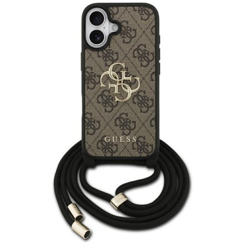 Etui Guess 4G Big Logo Cord Stap Crossbody do iPhone 17 brązowy