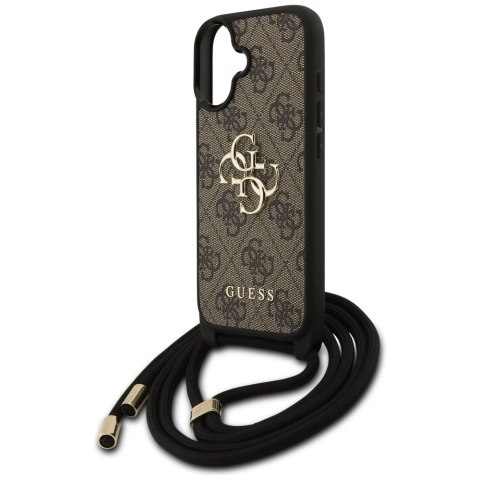 Etui Guess 4G Big Logo Cord Stap Crossbody do iPhone 17 brązowy