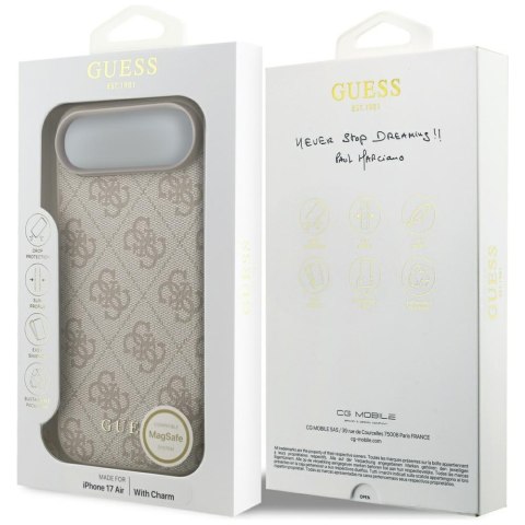 Etui Guess 4G Charms Collection MagSafe do iPhone Air różowy