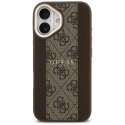 Etui Guess 4G Stripe MagSafe do iPhone 17 brązowy