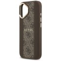 Etui Guess 4G Stripe MagSafe do iPhone 17 brązowy