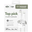 Kabel empower by PanzerGlass Racing 60W USB-C do Lightning 1.2m srebrno-biały