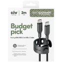 Kabel empower by PanzerGlass Racing 60W USB-C do USB-C 2m czarny