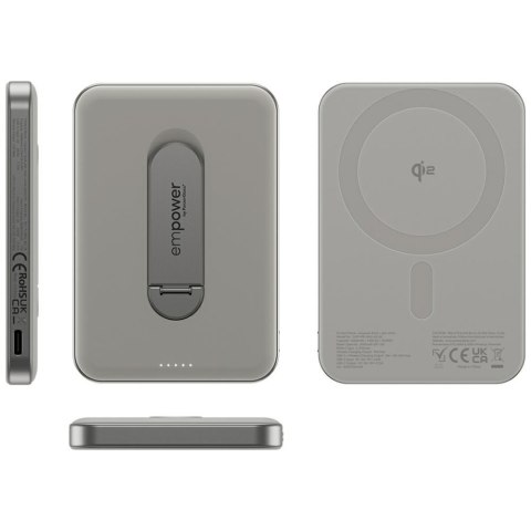 Powerbank empower by PanzerGlass Bank w. Spin Stand 5000mAh tytanowy
