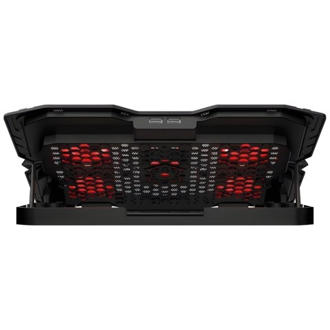 XTRIKE ME Podstawka chłodząca pod laptopa z wbudowanym uchwytem na telefon FN-813 czarny/black