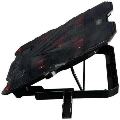 XTRIKE ME Podstawka chłodząca pod laptopa z wbudowanym uchwytem na telefon FN-813 czarny/black