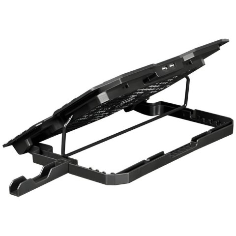 XTRIKE ME Podstawka chłodząca pod laptopa z wbudowanym uchwytem na telefon FN-813 czarny/black