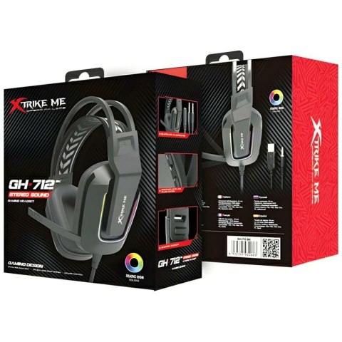 XTRIKE ME gamingowy zestaw słuchawkowyGH-712 Headset w/ Mic czarny/black