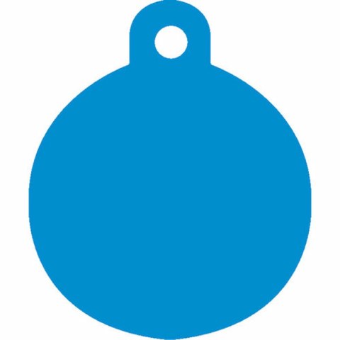 Tabliczka identyfikacyjna na naszyjnik Imarc Circle Niebieski
