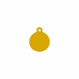 Tabliczka identyfikacyjna na naszyjnik Imarc Circle Żółty Złoty