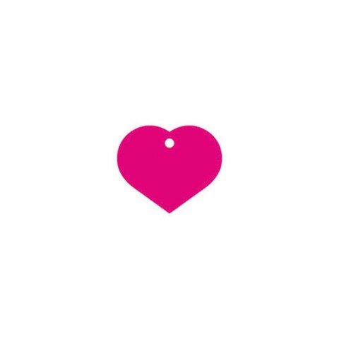 Tabliczka identyfikacyjna na naszyjnik Imarc Heart Różowy