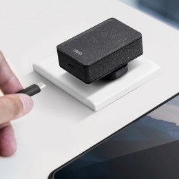 UNIQ Ład. siec. Versa Slim USB-C PD 18W+ kabel USB-C na USB-C czarny/charcoal black (LITHOS Collective)