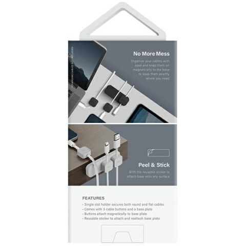 UNIQ Pod Mag magnetyczny organizer dokabli + baza ciemnoszary/charcoal dark grey