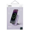 UNIQ Powerbank Hoveo 5000mAh USB-C 20WPD Fast charge Wireless Magnetic liliowy/lilac lavender