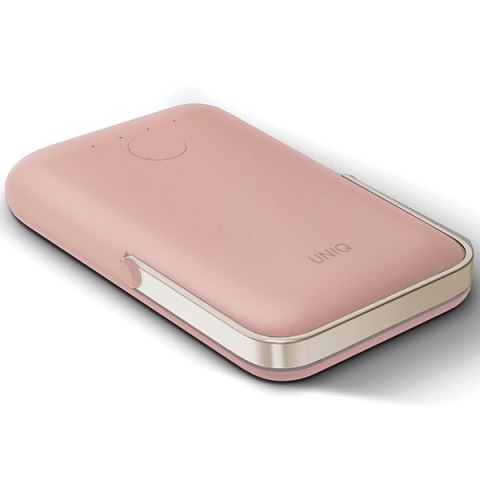 UNIQ Powerbank Hoveo 5000mAh USB-C 20WPD Fast charge Wireless Magnetic różowy/blush pink