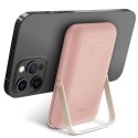 UNIQ Powerbank Hoveo 5000mAh USB-C 20WPD Fast charge Wireless Magnetic różowy/blush pink